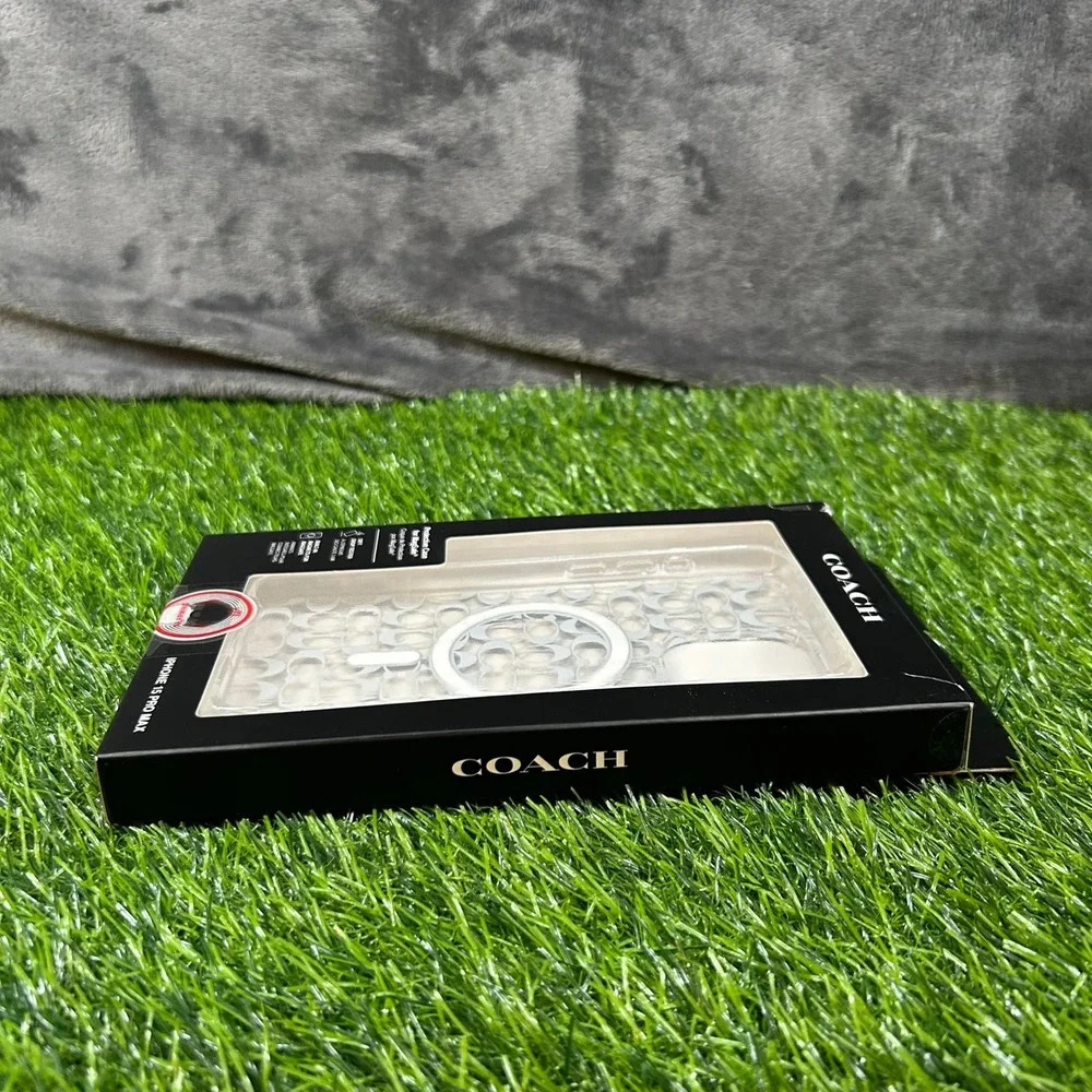 COACH iPhone 15 Pro Max Protective Case MagSafe‎ Signature C Clear Phone Cover